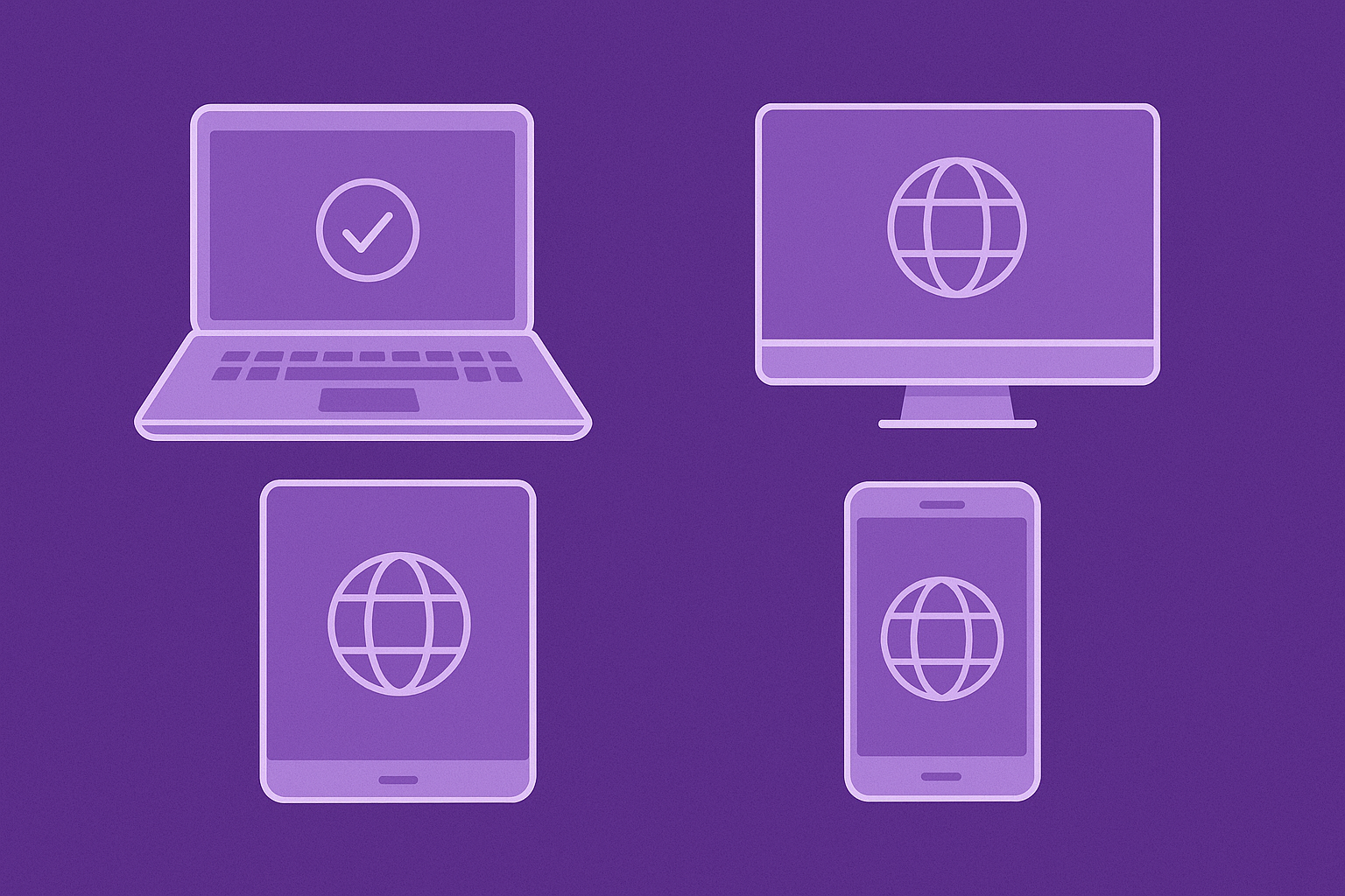 Несколько устройств подключены к одному защищённому серверу